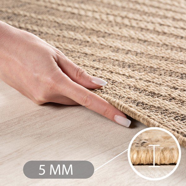 Brūns apaļš iekštelpu un āra paklājs ø 80 cm Timber 1403 – Ayyildiz Carpets-image-3