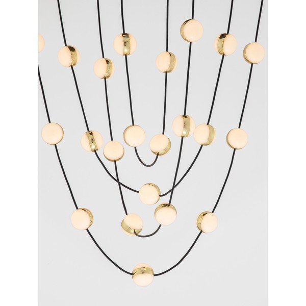 Matēti melna alumīnija LED piekaramā lampa ar regulējamu spilgtumu ar akrila stikla abažūru ø 84 cm Alcinoe – Nova Luce-image-2