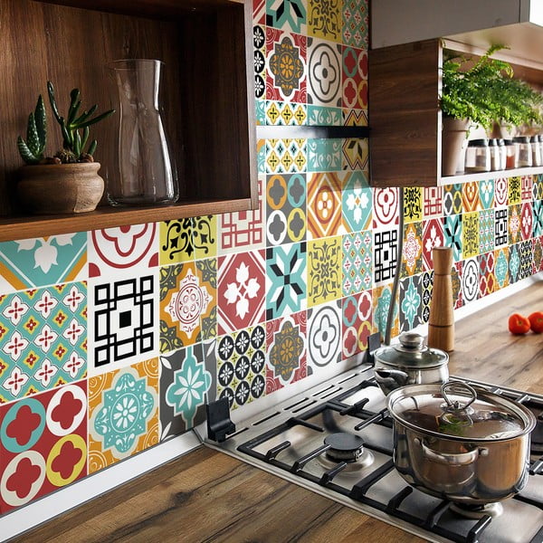 Sienas uzlīmju komplekts (24 gab.) Ambiance Montecito, 15 x 15 cm-image-1