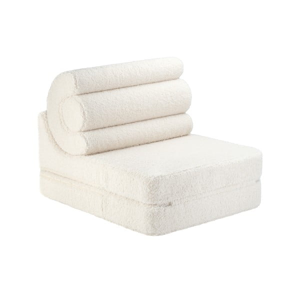 Krēmkrāsas bērnu atpūtas krēsls no buklē auduma Flipster – Wigiwama