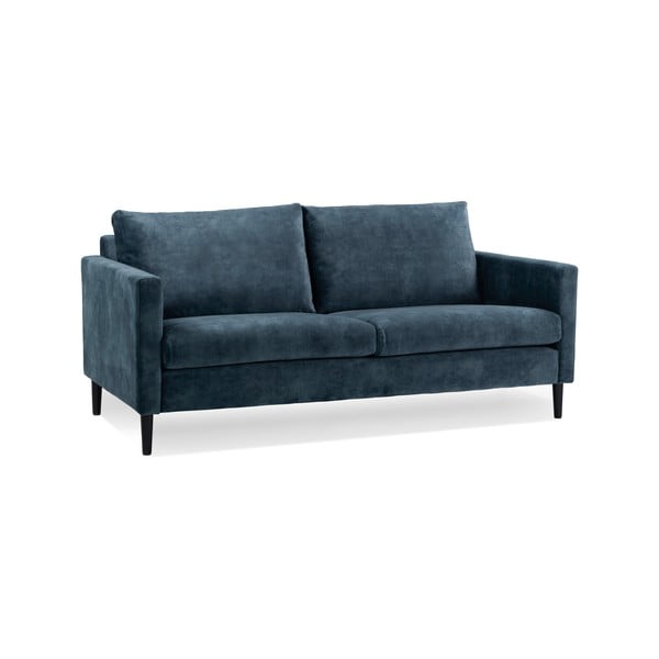 Tumši zils samta dīvāns Scandic Adagio, 153 cm plats-image-2