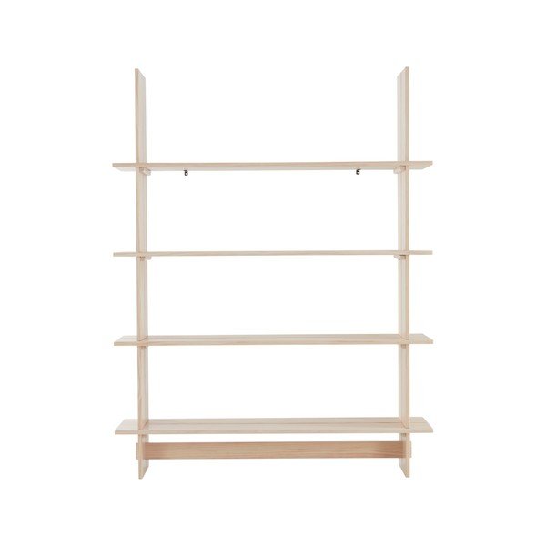Dabīga toņa priedes masīvkoka plaukts 140x180x40 cm Tottori – Jotex-image-2