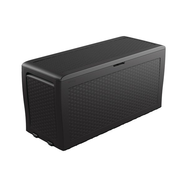 Tumši pelēka plastmasas dārza uzglabāšanas kaste Samoa – Keter-image-2