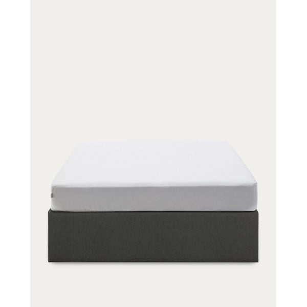 Melna polsterēta divvietīga gulta ar veļas kasti 180x200 cm Matters – Kave Home-image-3