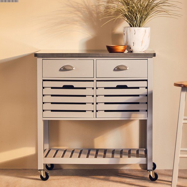 Servēšanas galdiņš uz riteņiem 46x86 cm Frankfurt – Premier Housewares-image-3