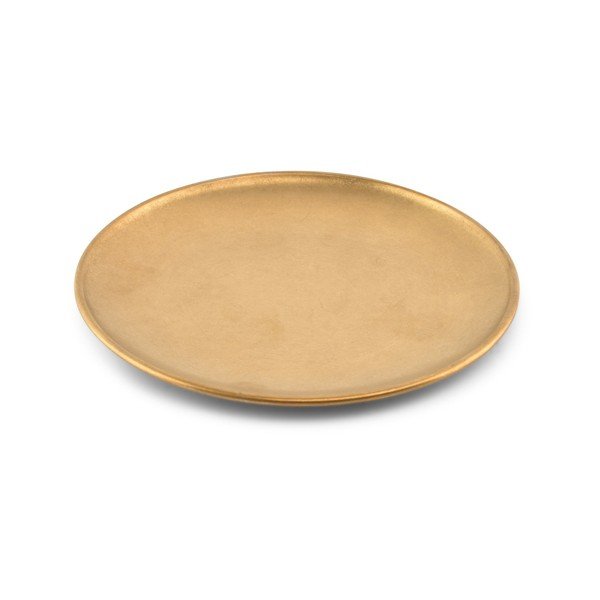 Zelta krāsas deserta metāla šķīvis ø 17 cm Serve – BonBistro-image-3
