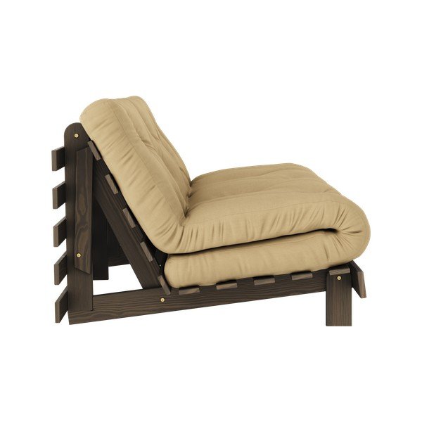 Sinepju dzeltens/bēšs izvelkamais dīvāns 160 cm Roots – Karup Design-image-4