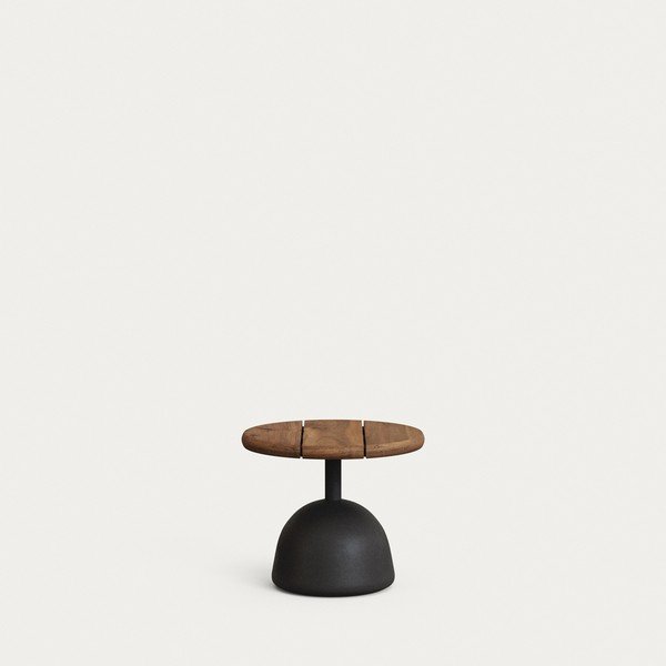 Apaļš dārza kafijas galdiņš ar akācijas koka galda virsmu ø 43 cm Saura – Kave Home-image-1