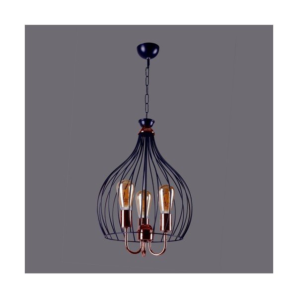Griestu lampa Birdcage Black-image-1