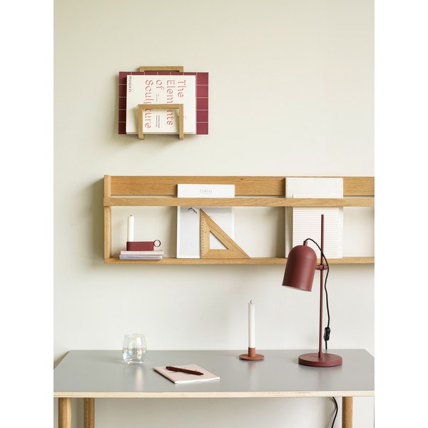 Dabīga toņa daudzlīmeņu/bildēm ozola masīvkoka sienas plaukts 110 cm Display – Hübsch-image-2