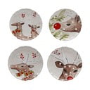 4 Ziemassvētku deserta šķīvju komplekts Casafina Deer Freinds, ø 21,4 cm