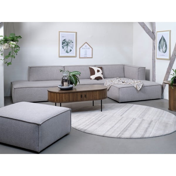 Dabīga toņa žurnālgaldiņš ar ozolkoka imitāciju 60x120 cm Nola – Unique Furniture-image-4