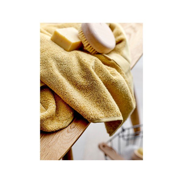 Dzeltens organiskās kokvilnas dvielis 70x140 cm Comfort – Södahl-image-2