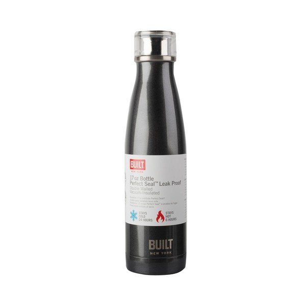Melna nerūsējošā tērauda termo pudele Creative Tops Built, 483 ml-image-1