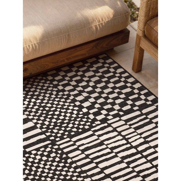 Melns/krēmkrāsas iekštelpu un āra paklājs 120x170 cm Haringey Barkham – Ted Baker-image-2