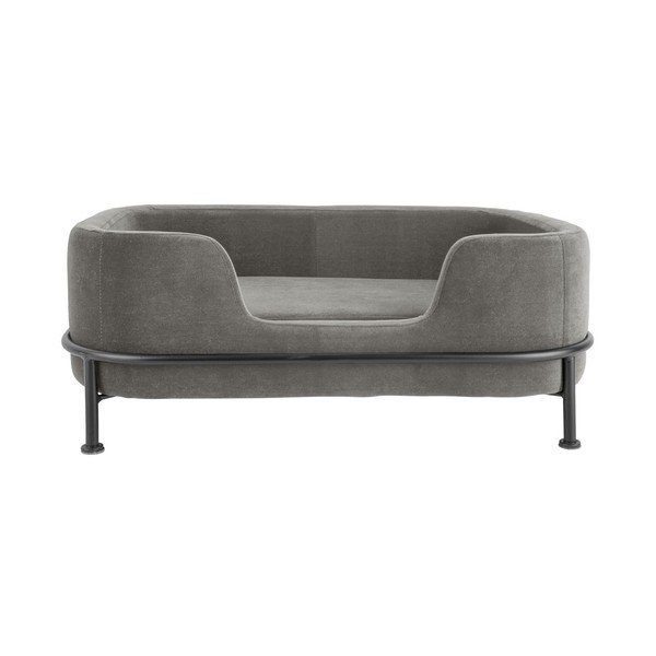Pelēka samta gulta mājdzīvniekiem 42x63 cm Puffed – Leitmotiv