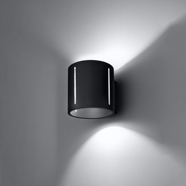 Melna sienas lampa Vulco – Sollux-image-2