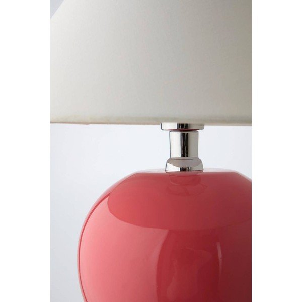 Rozā/krēmkrāsas keramikas galda lampa (augstums 29 cm) Karamell – Jotex-image-3