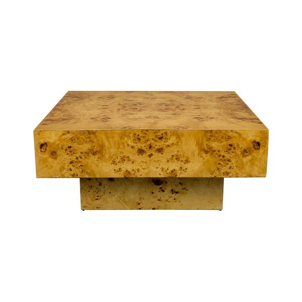 Dabīga toņa žurnālgaldiņš ar riekstkoka imitāciju 90x90 cm Quinn – Dutchbone