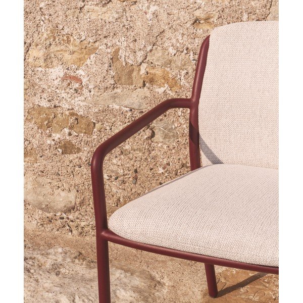 Bordo polsterēts dārza krēsls Linosa – Kave Home-image-2