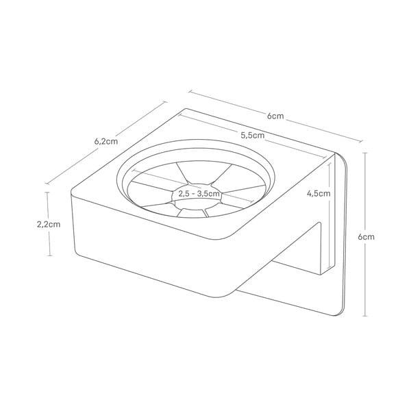 Balts plastmasas daudzfunkcionāls turētājs Film Hook – YAMAZAKI-image-2