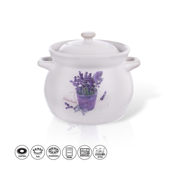 Ugunsizturīgs keramikas pods Orion Lavender, 3,9 l