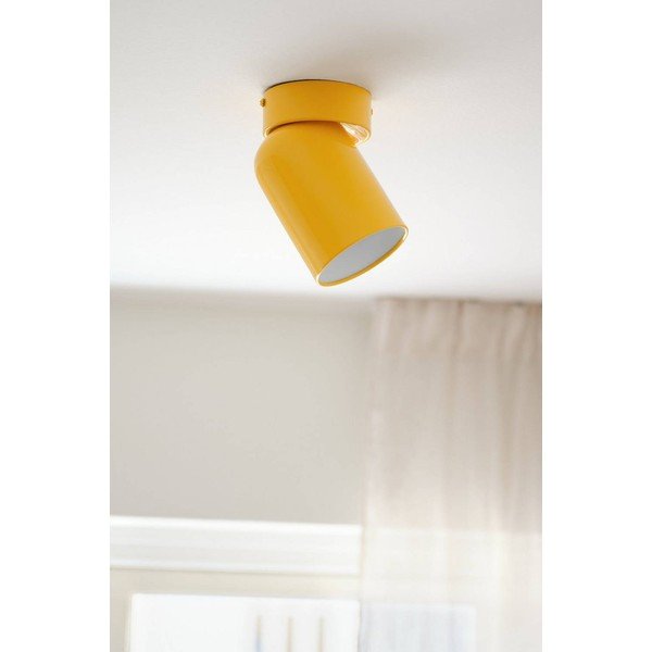 Dzeltena metāla prožektora tipa lampa ar saliekamu konstrukciju/ar regulējamu spilgtumu ø 10,5 cm Ara – Jotex-image-2