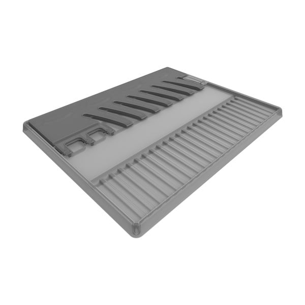 Tumši pelēks salokāms trauku žāvētājs Space – Rotho-image-2