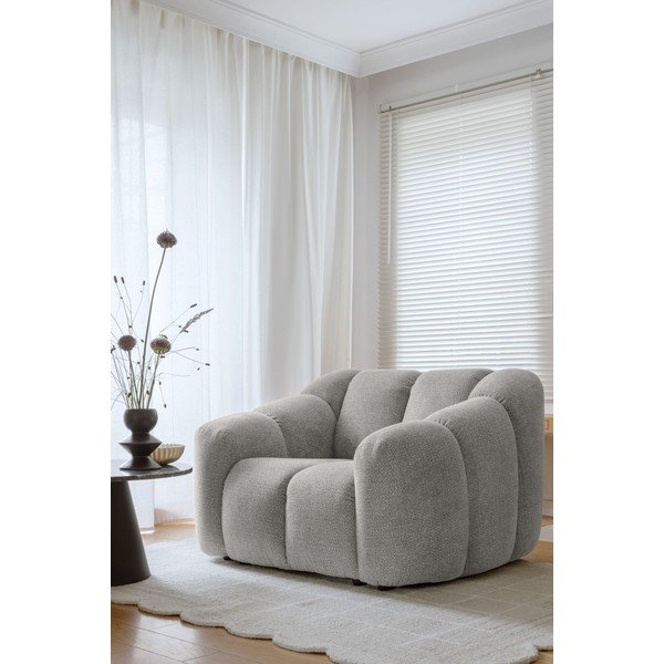 Gaiši pelēks atpūtas krēsls Shell – Miuform-image-2