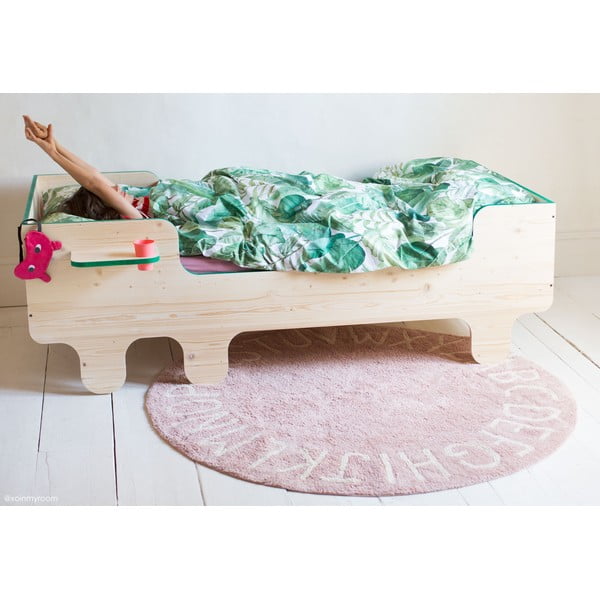 Gaiši rozā mazgājams/ar rokām darināts kokvilnas bērnu paklājs ø150 cm ABC Vintage Nude – Lorena Canals-image-4