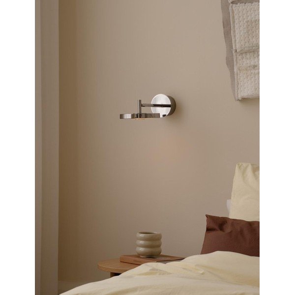 Spīdīgas sudraba krāsas LED sienas lampa ar saliekamu konstrukciju/ar regulējamu spilgtumu ar vadu ø 15 cm Asteria Wall Short – UMAGE-image-3
