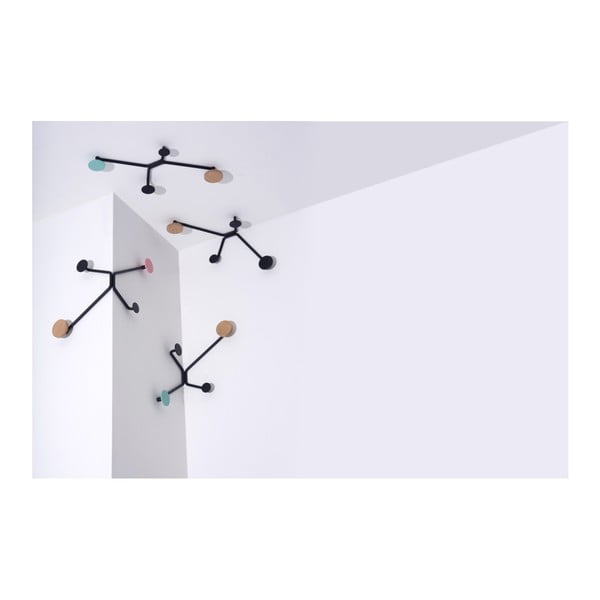 Melns sienas pakaramais ar piparmētru zaļu detaļu Gazzda Hook-image-4