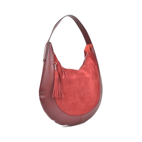 Isabella Rhea Moon Vino bordo ādas rokassoma-image-1