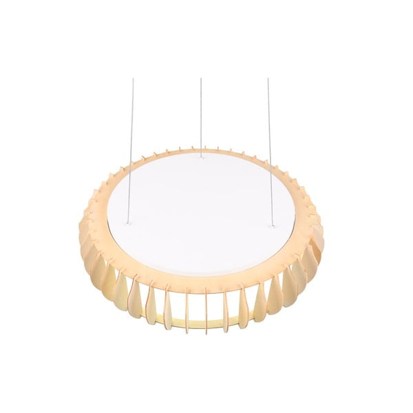 Balta/dabīga toņa LED piekaramā lampa ø 60 cm Monte – Reality-image-4