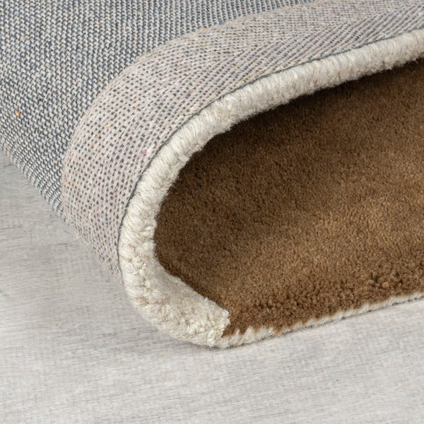 Brūns/bēšs ar rokām darināts vilnas paklājs 200x290 cm Glow – Flair Rugs-image-4