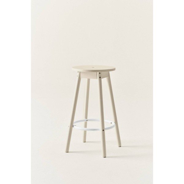 Pelēka priedes masīvkoka bāra taburete (sēdekļa augstums 65 cm) Kinna – Jotex-image-1