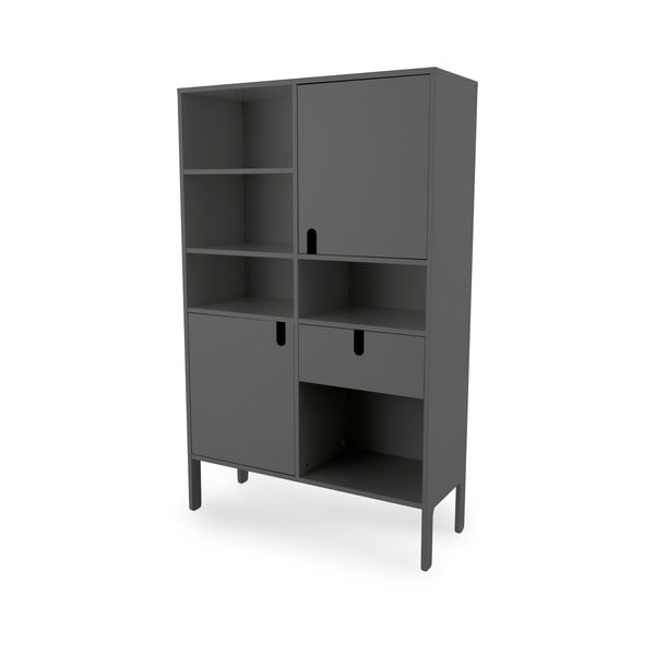 Pelēks grāmatu plaukts Tenzo Uno, augstums 176 cm-image-2