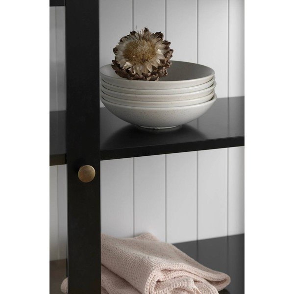 Melna vitrīna no MDF 98x193x34 cm Wilma – Ellos Home-image-2