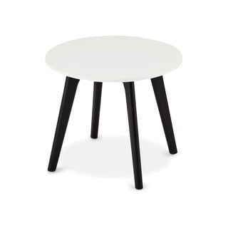 Melnbalts kafijas galdiņš ar ozolkoka kājām Furnhouse Life, Ø 48 cm