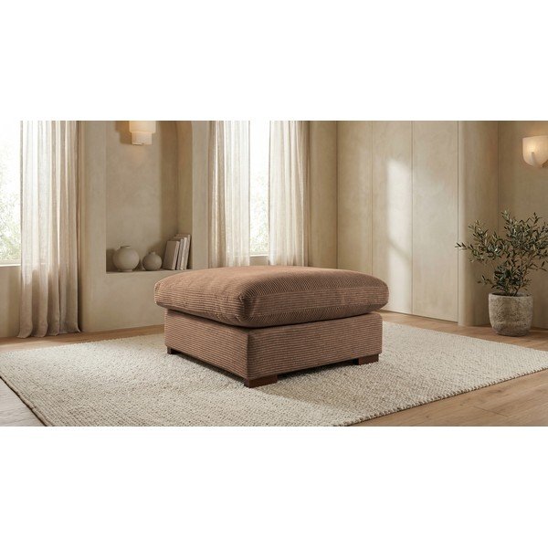 Gaiši brūns velveta pufs Comfy – Scandic-image-1