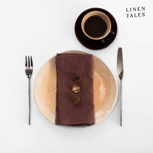 Lina salvetes (2 gab.) 40x40 cm Chocolate – Linen Tales