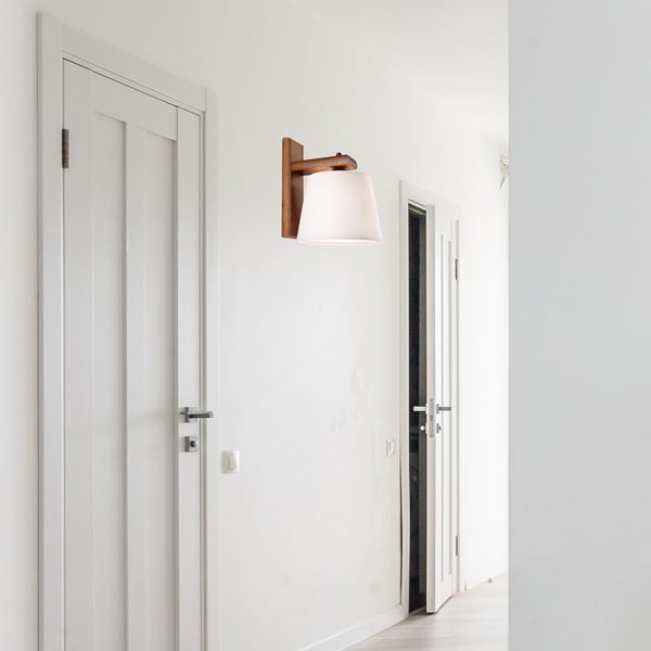 Tumši brūna sienas lampa ø 20 cm Aida – LAMKUR-image-2