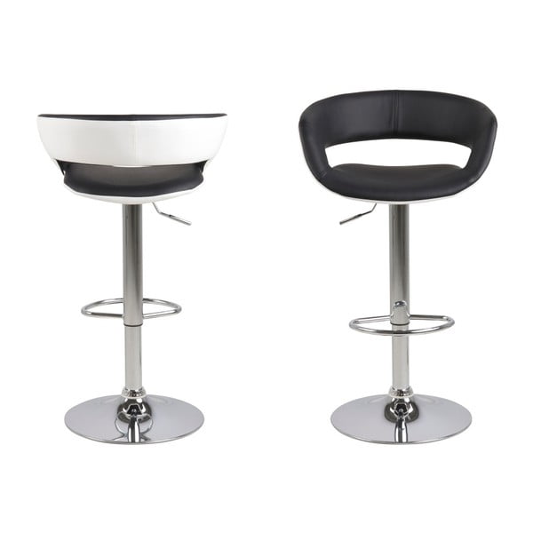 2 melnbaltu bāra krēslu komplekts Actona Grace-image-1