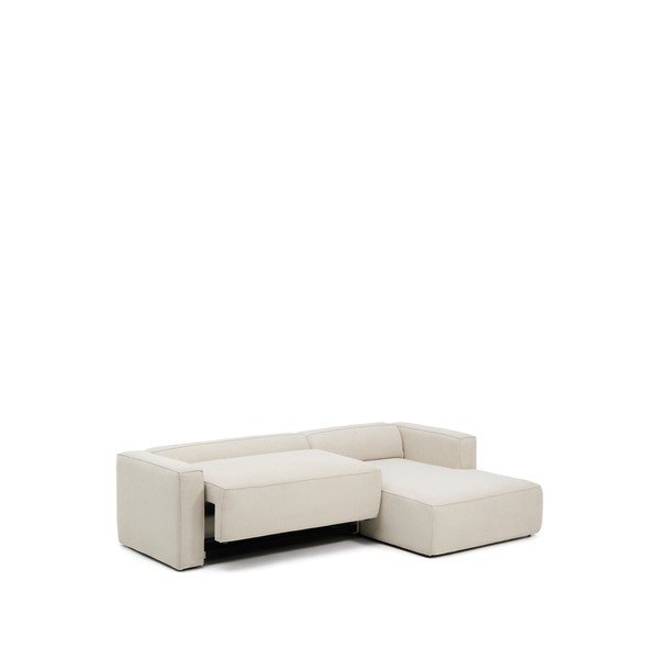 Bēšs salokāms stūra dīvāns no šenila auduma (ar labo stūri/ar zvilni) Marela – Kave Home-image-4
