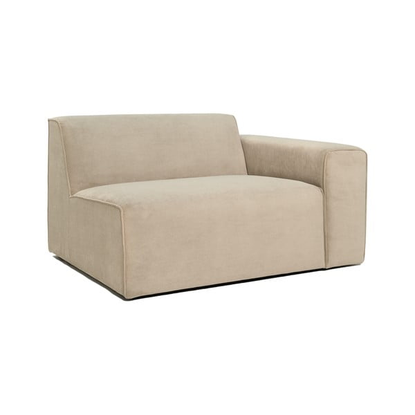 Bēšs velveta dīvāna gala modulis Scandic Sting, 124 cm, labais stūris-image-2