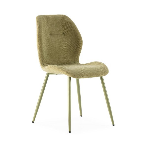 Zaļi polsterēti pusdienu krēsli (4 gab.) Ansu – Marckeric