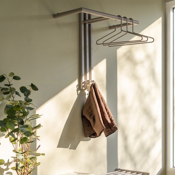 Pelēkbrūns tērauda sienas pakaramais 65 cm Senza – Spinder Design-image-1