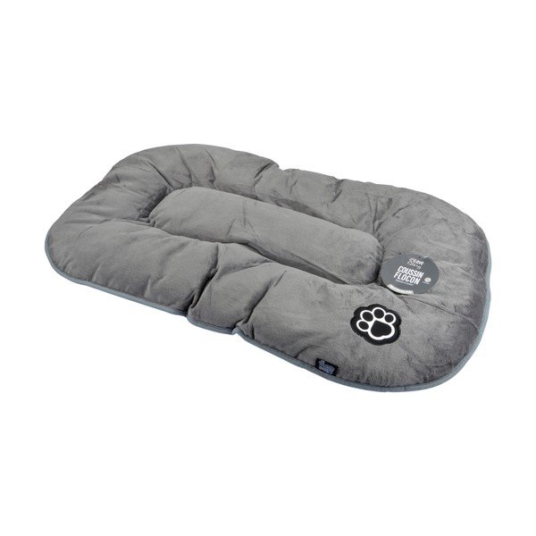 Pelēka zamšādas mājdzīvnieku gulta suņiem 107x62 cm Flakes – Love Story-image-2