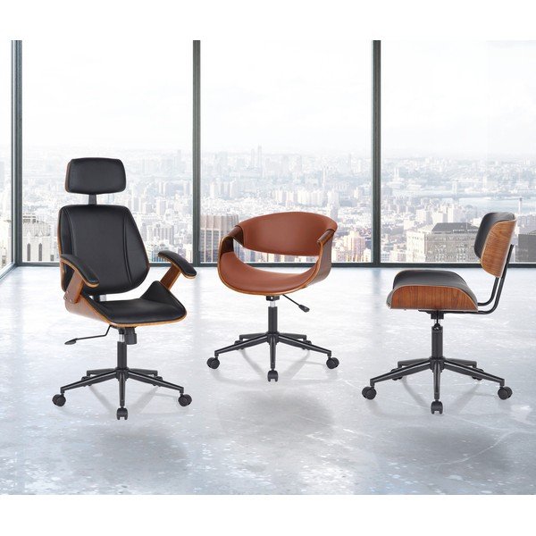 Melns mākslīgās ādas biroja krēsls Visby – Tomasucci-image-1