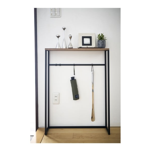 Melns konsoles galds 18.5x60 cm Tower – YAMAZAKI-image-1